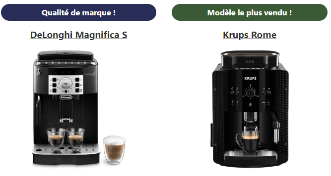 Krups ou DeLonghi cafetière automatique